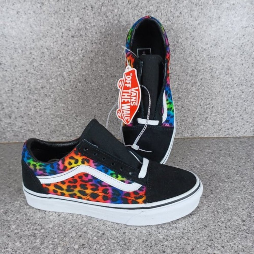 VANS Colorful Leopard Cheetah Animal Print Sneakers Shoes
